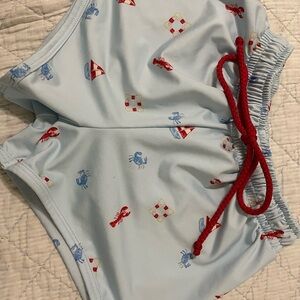 Boys boutique  Swim Trunks with Nautical Print size 5
